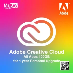 Adobe Creative Cloud All Apps 100GB for 1 year Personal Upgrade