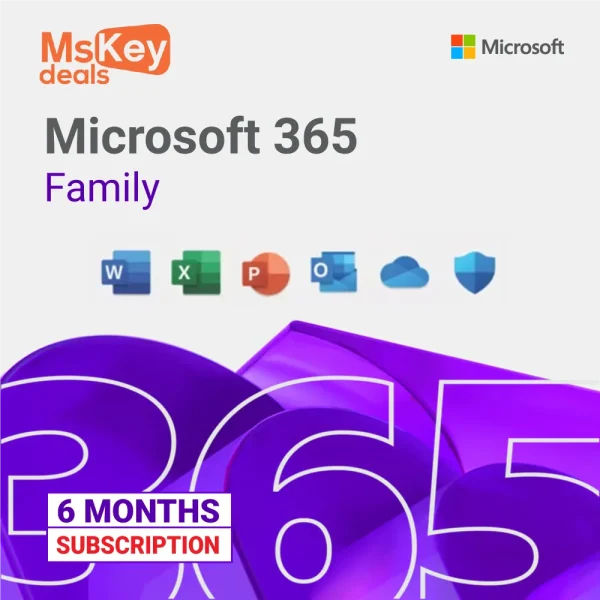 Microsoft Office 365 Family – 6 Months Subscription